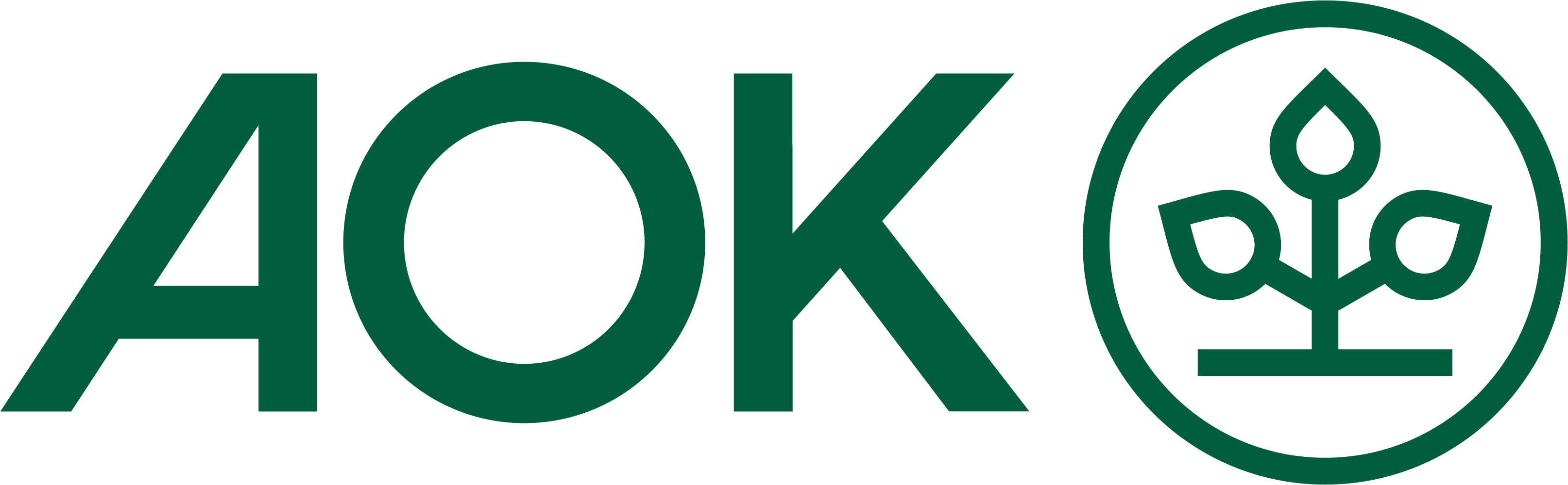 AOK-Logo Horizontal gruen