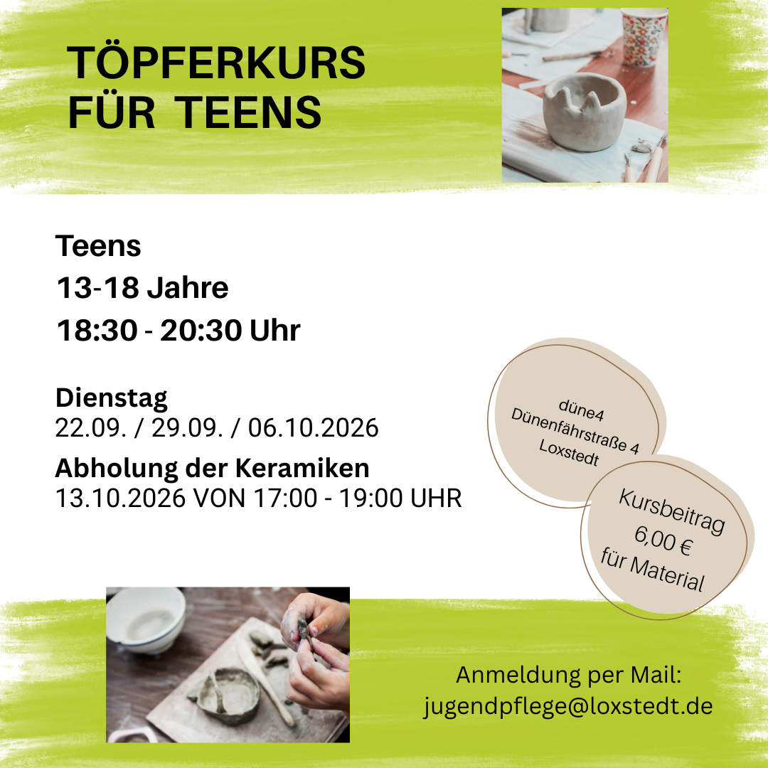 Du betrachtest gerade Töpferkurs für Teens